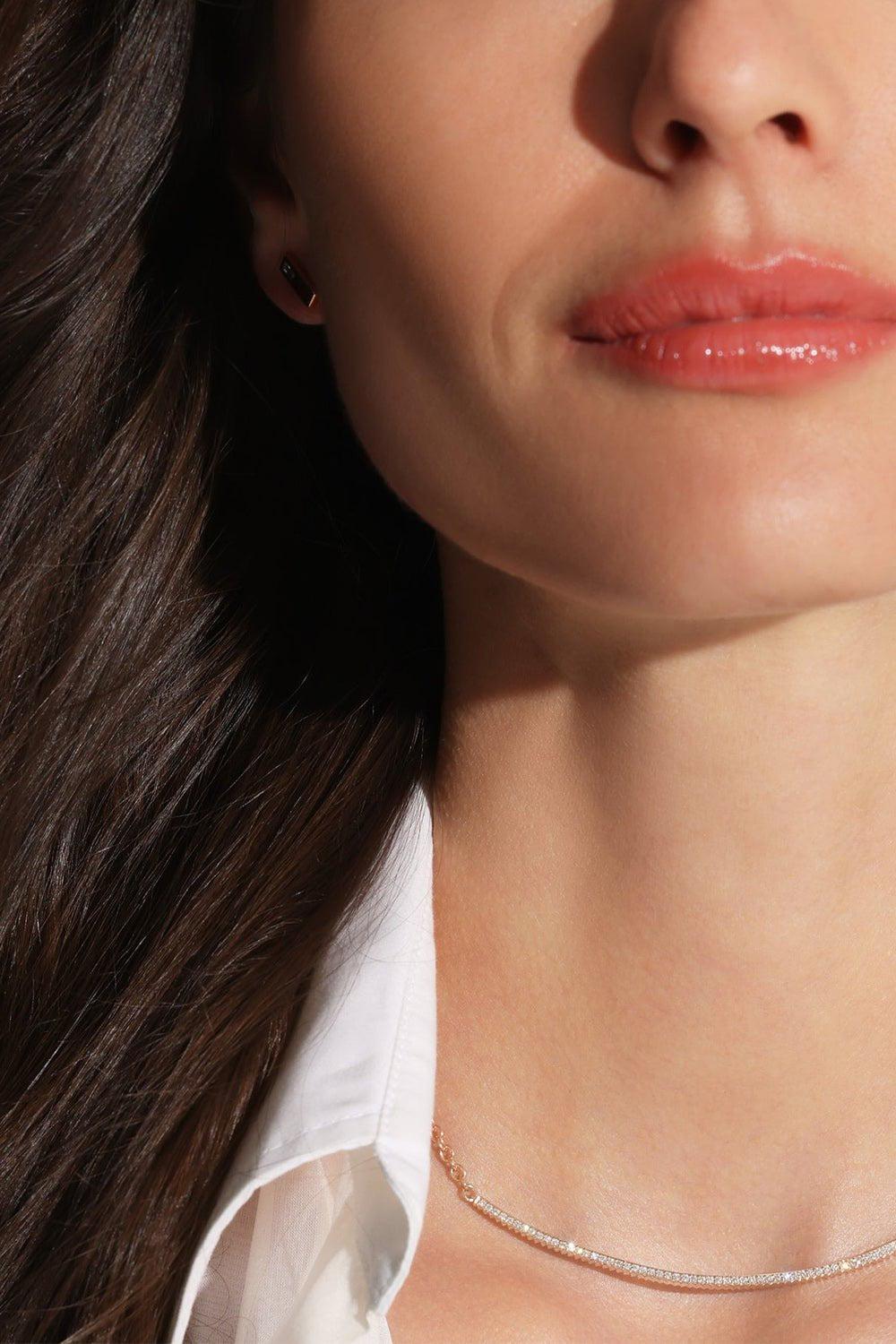 Clive Fluted Bar Necklace - Image 2
