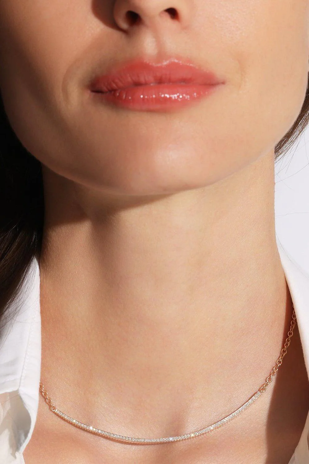 Clive Fluted Bar Necklace - Image 2