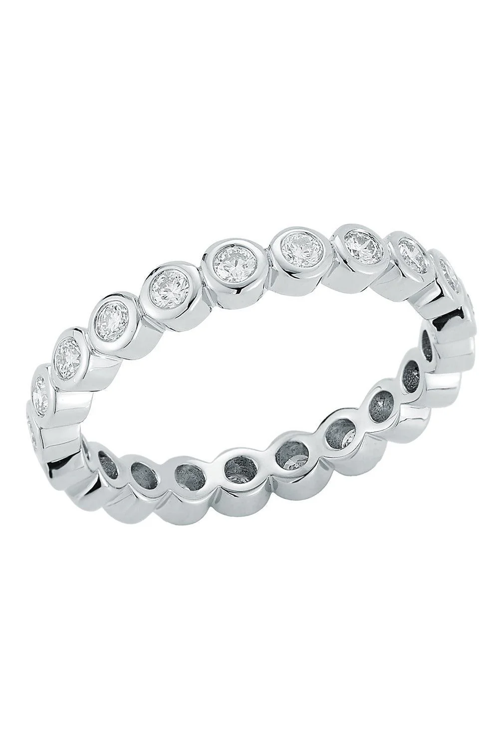 Diamond Bezel WF Classic Ring - White Gold