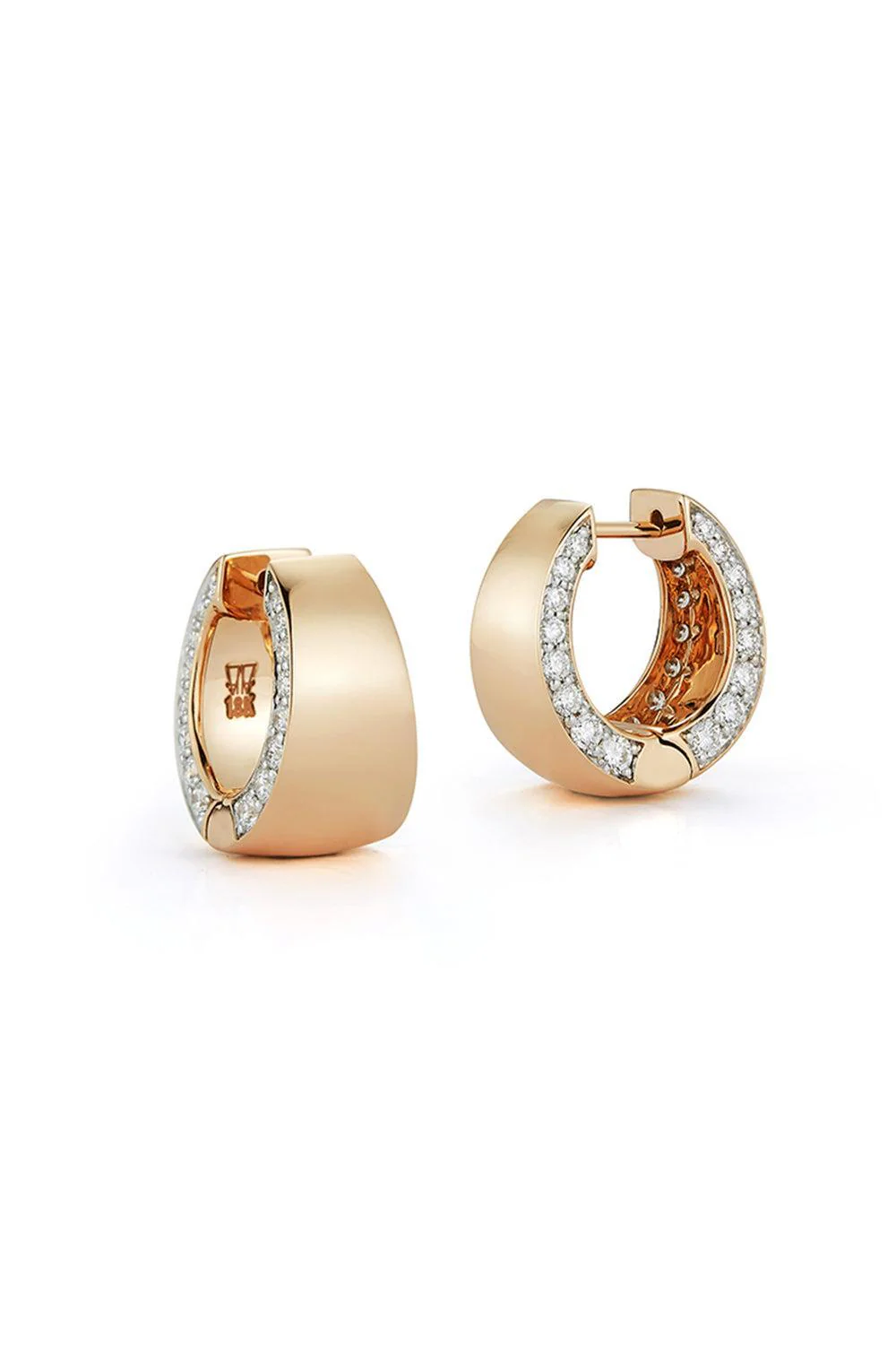 Diamond Edge Lytton Hoop Earrings - Yellow Gold