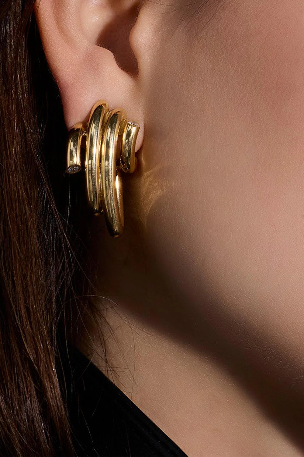 Diamond End Thoby Spiral Earrings - Image 2