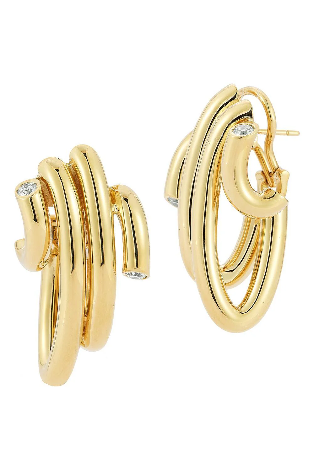 Diamond End Thoby Spiral Earrings - Image 4