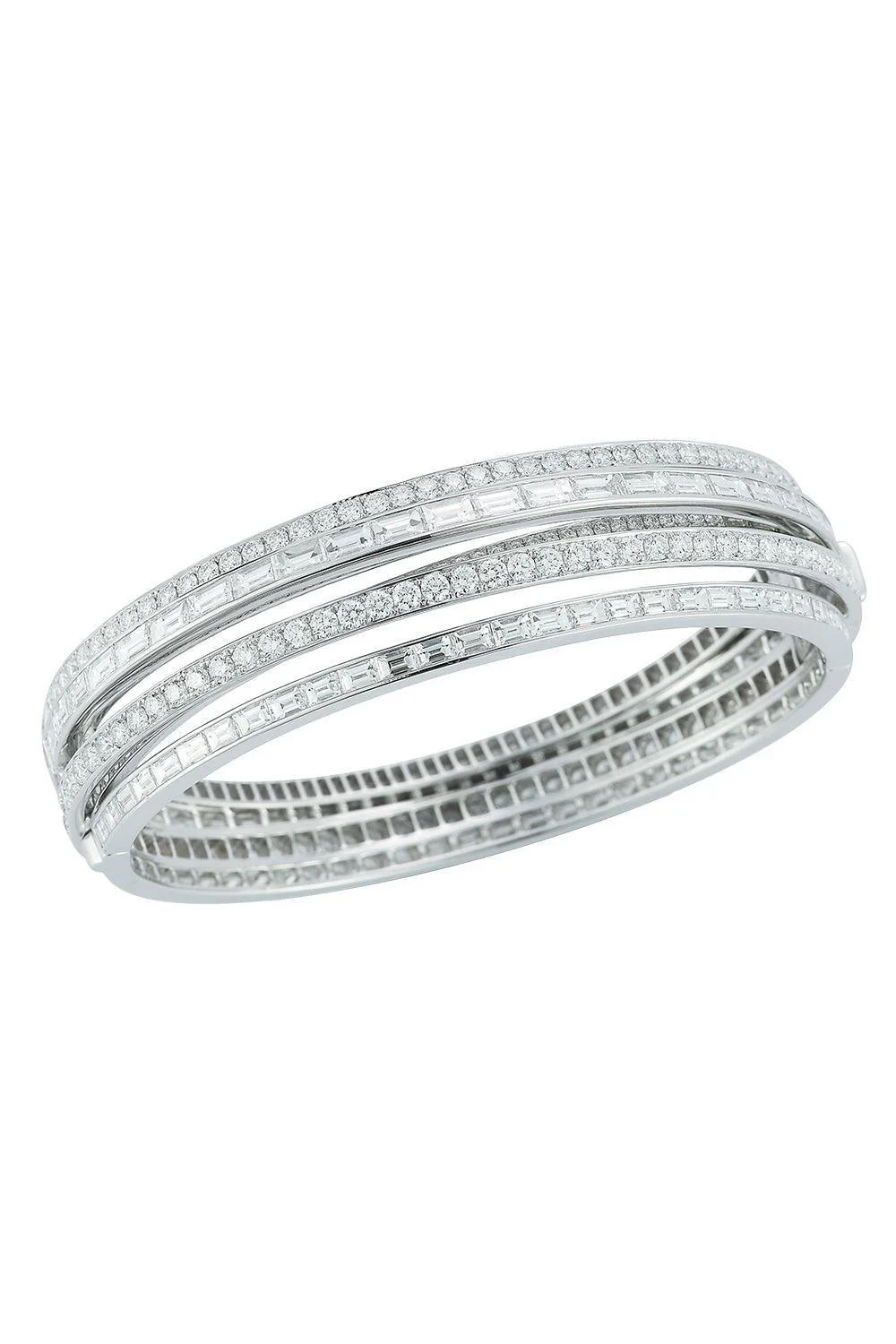 Diamond Mixed Cut Crossover Keynes Bracelet - Image 5