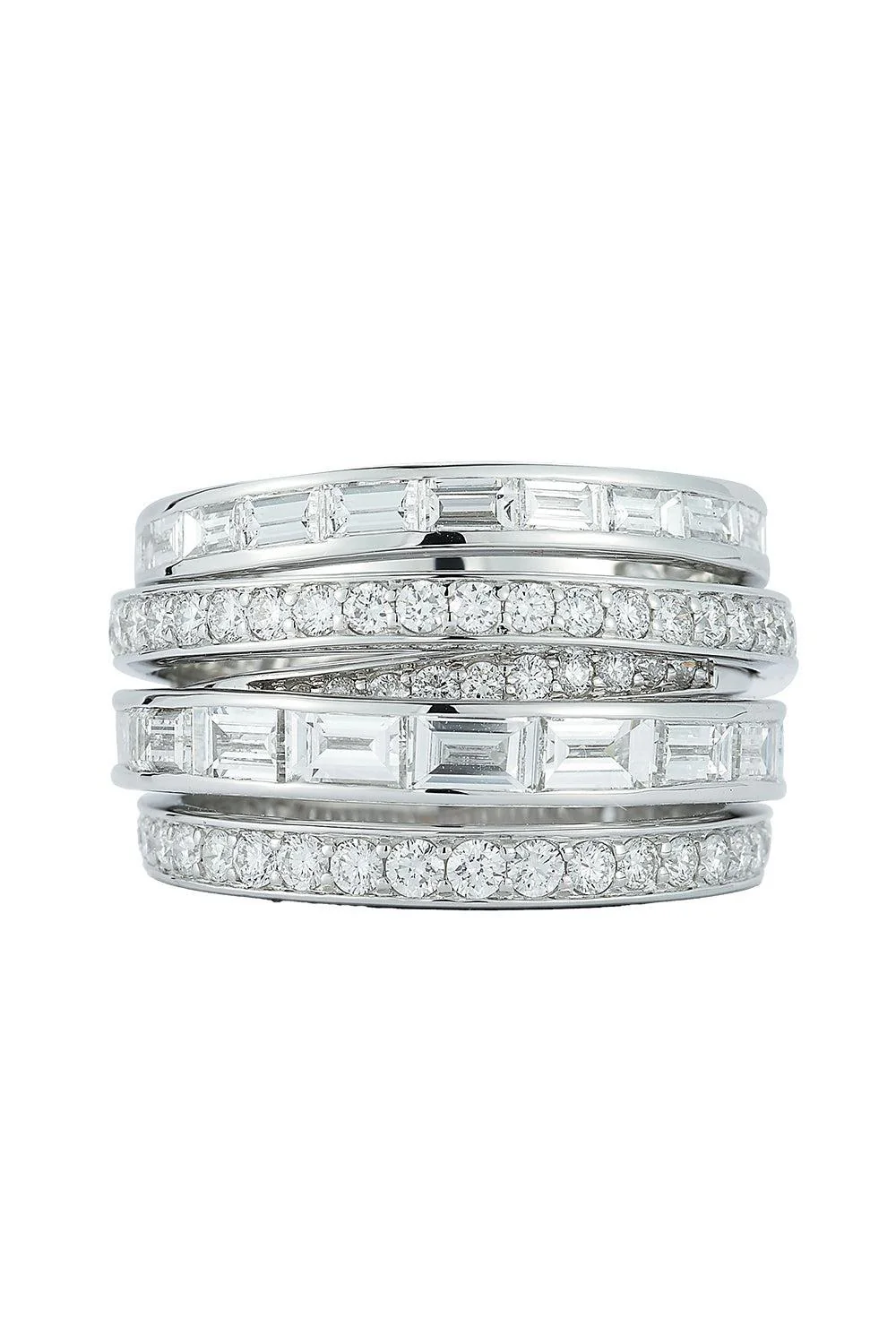 Diamond Mixed Cut Crossover Keynes Ring