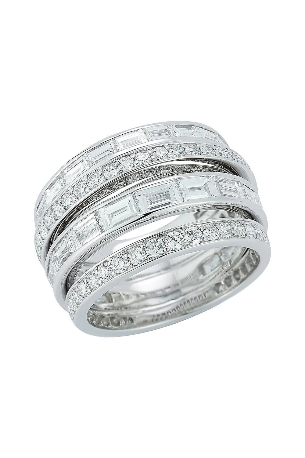 Diamond Mixed Cut Crossover Keynes Ring - Image 4