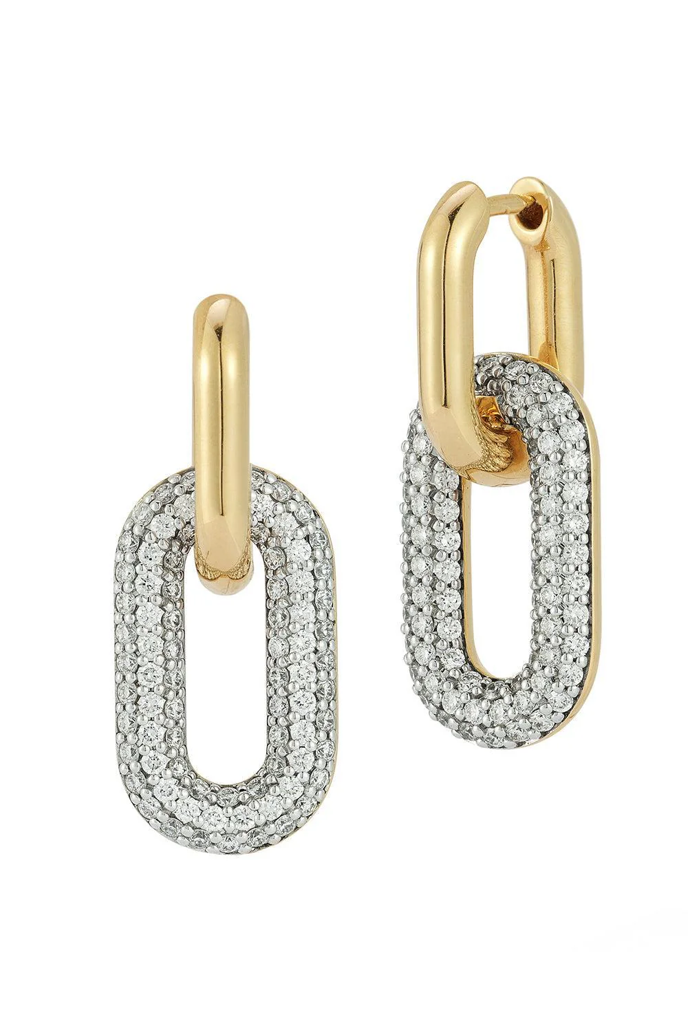 Diamond Morrell Drop Huggie Earrings