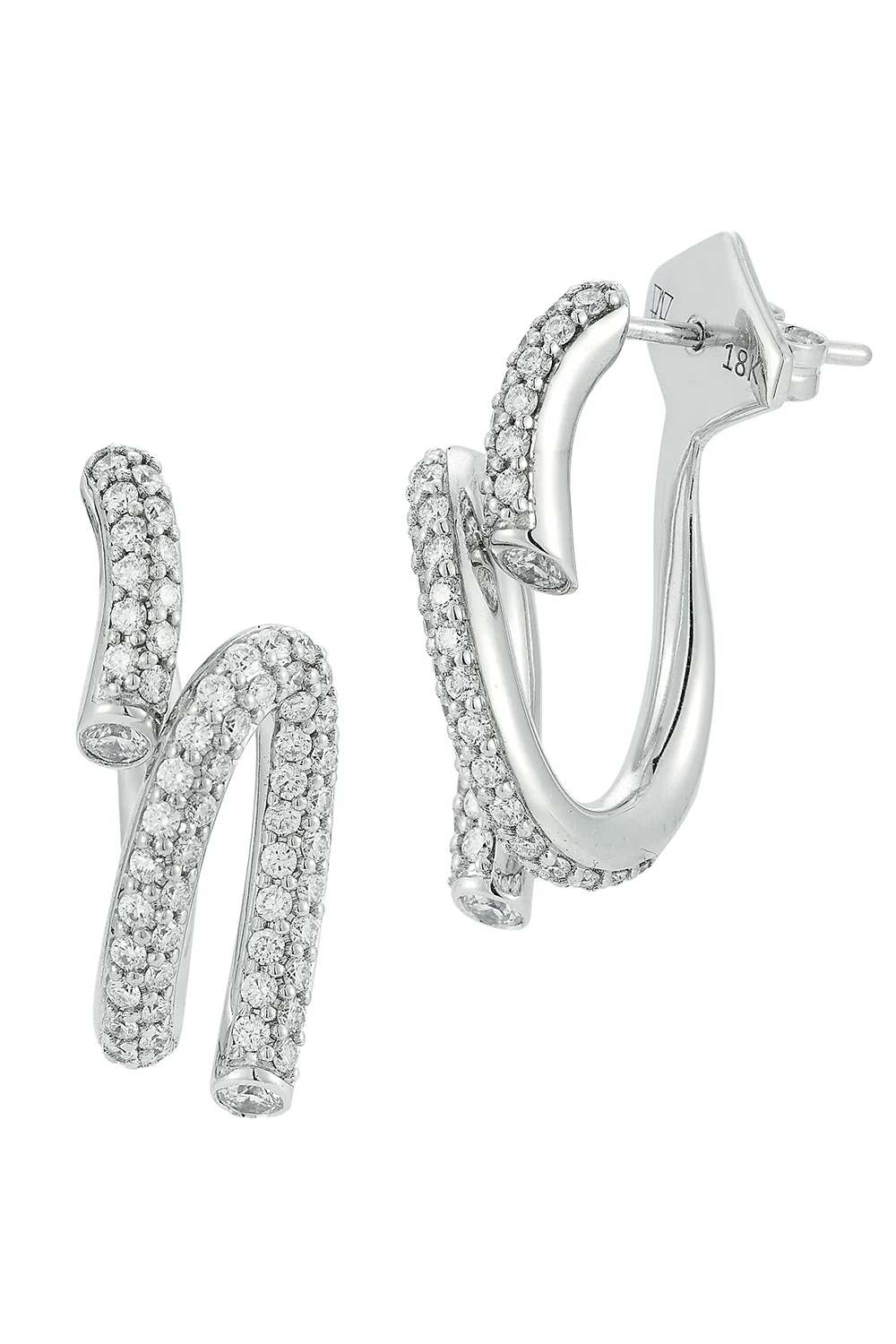 Diamond Thoby Duet Earrings - Image 3
