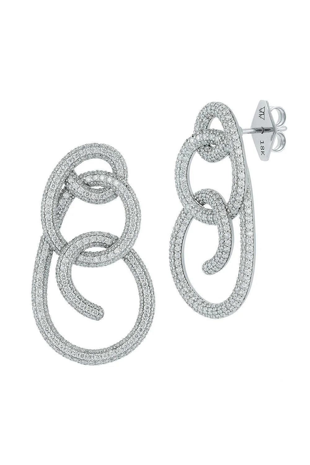 Diamond Thoby Spiral Earrings