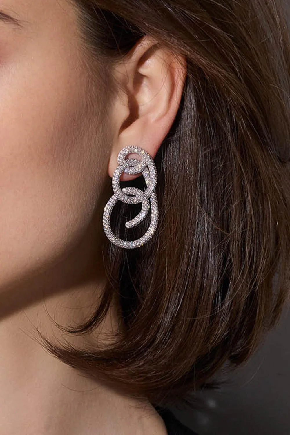 Diamond Thoby Spiral Earrings - Image 2