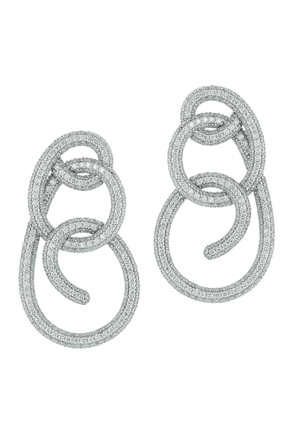 Diamond Thoby Spiral Earrings - Image 4