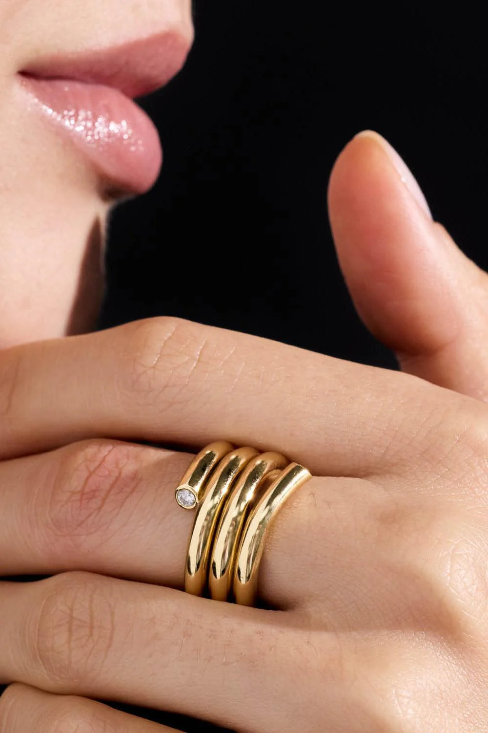 Diamond Tripal Spiral Thoby Ring - Image 2