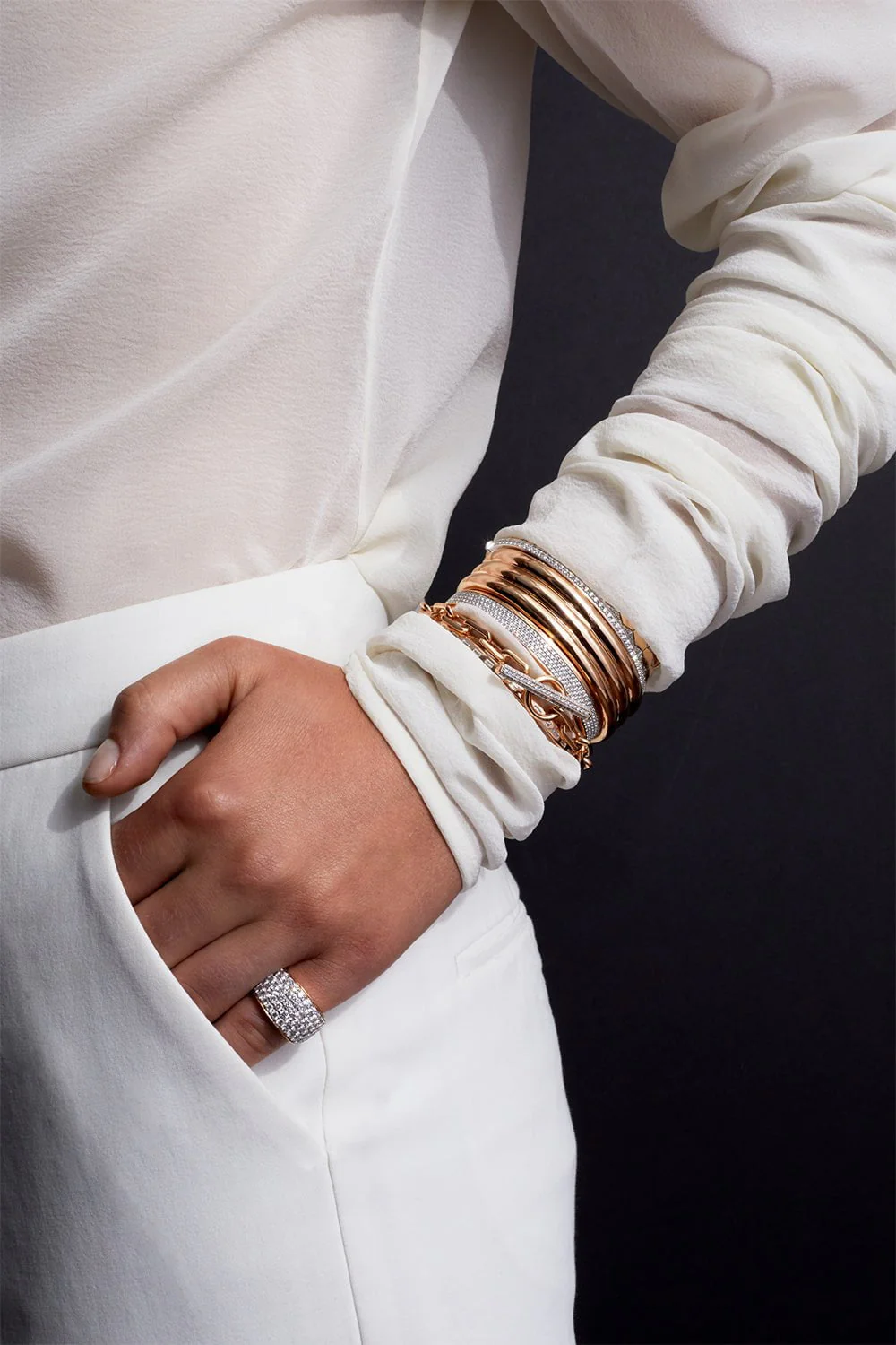 Four Row Carrington Cuff Bracelet - Image 2