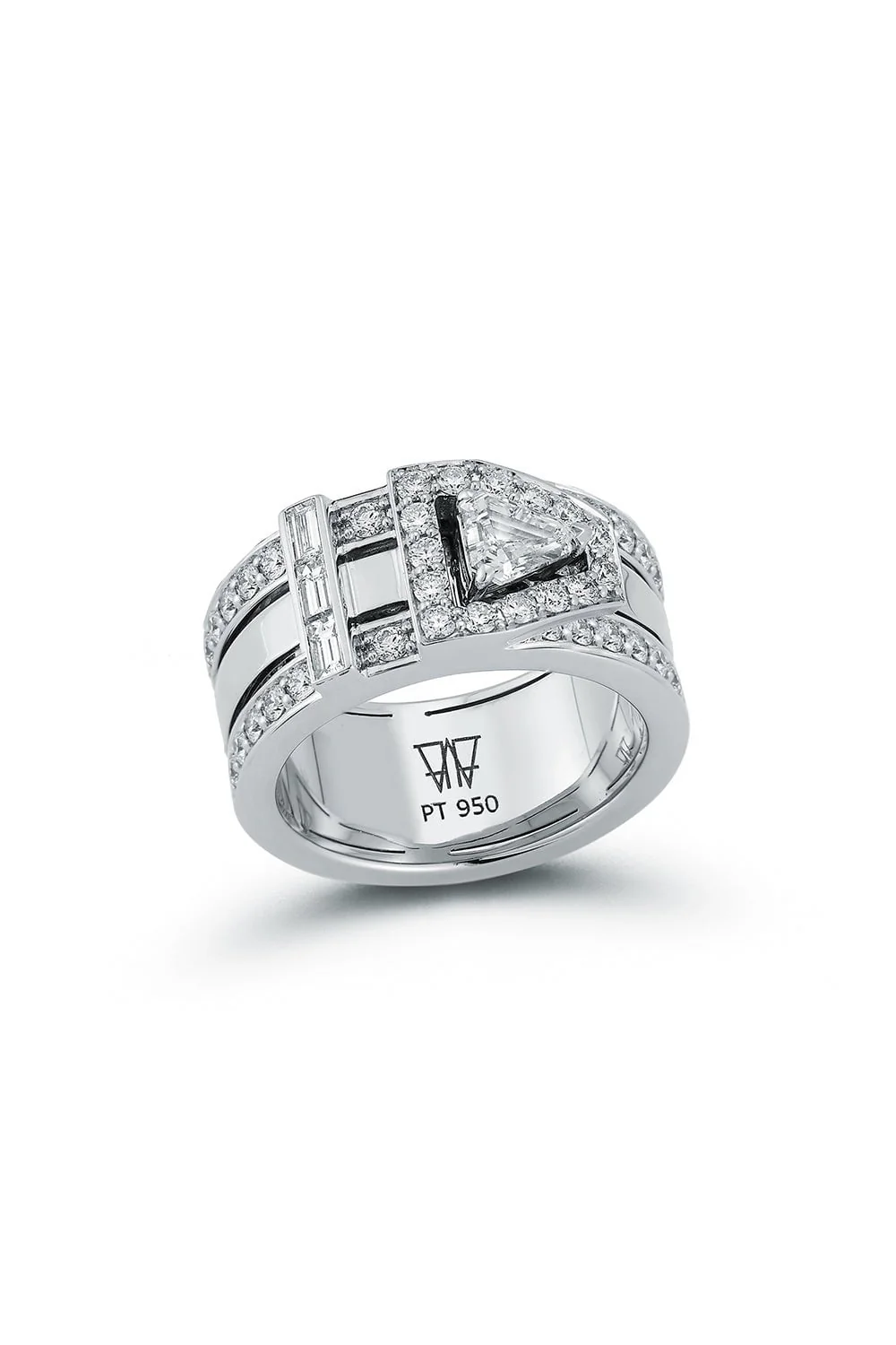 Full Diamond Keynes Buckle Ring - Image 3
