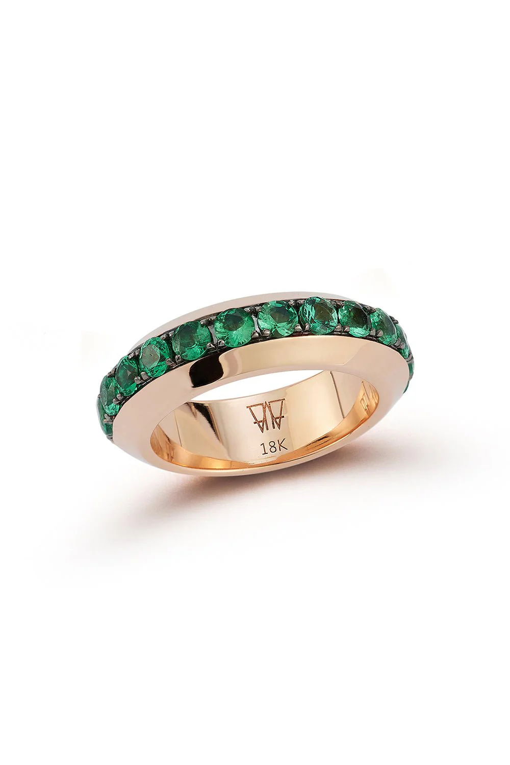 Grant Emerald Angled Band Ring - Image 3