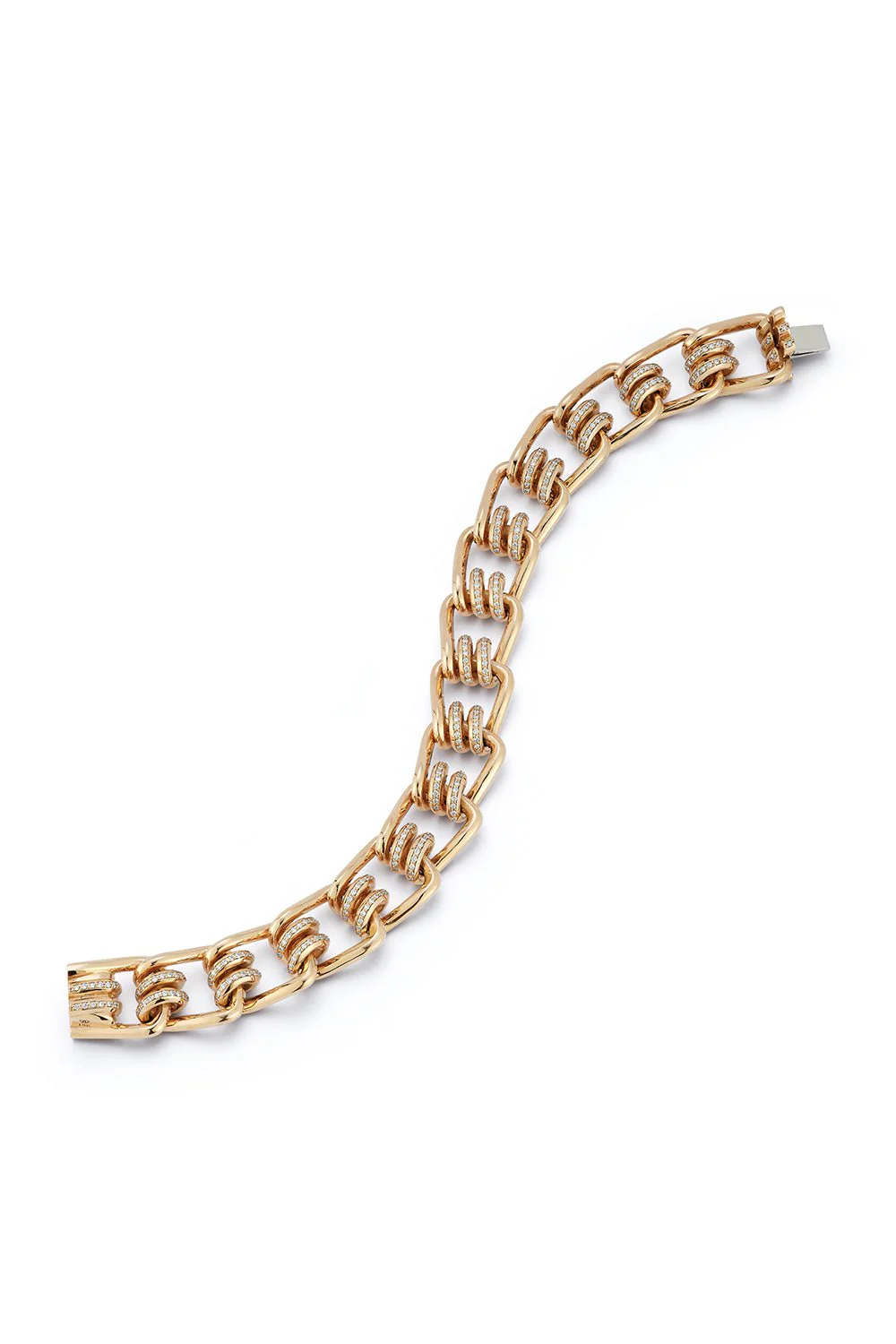 Huxley Diamond Coil Link Bracelet - Rose Gold