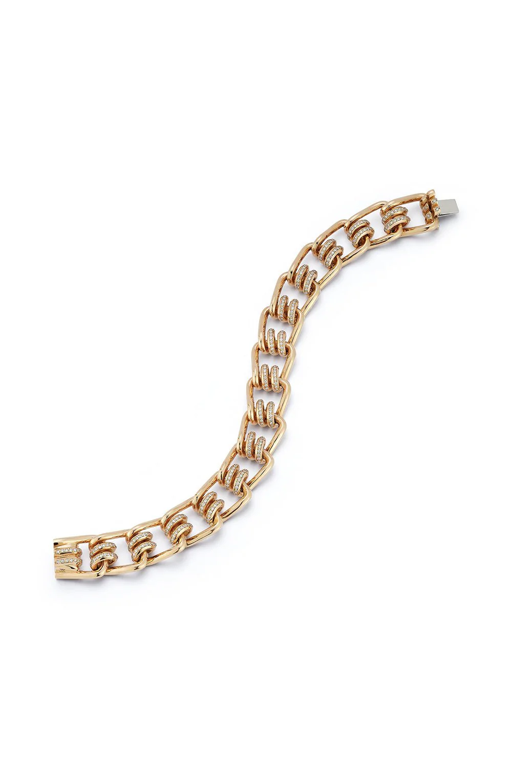 Huxley Diamond Coil Link Bracelet - Yellow Gold