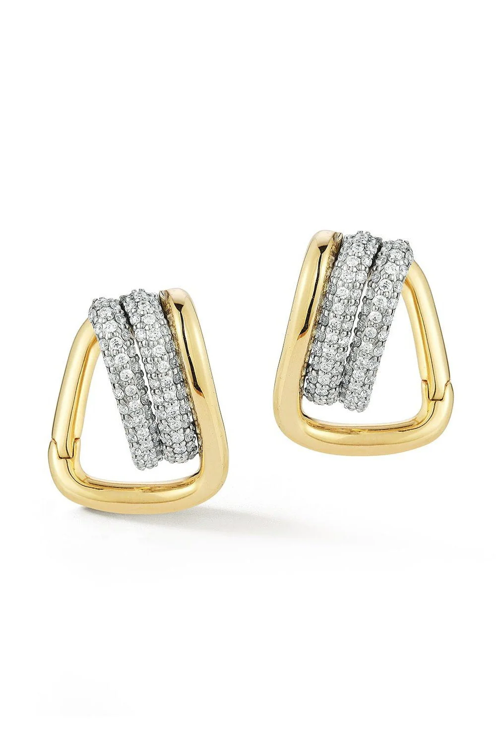 Huxley Diamond Coil Link Huggie Earrings