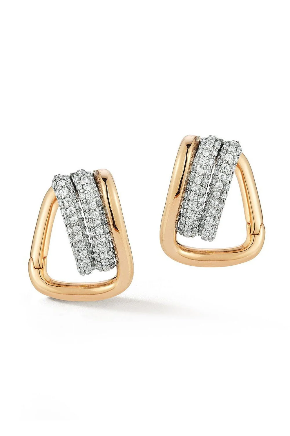 Huxley Diamond Coil Link Huggie Earrings
