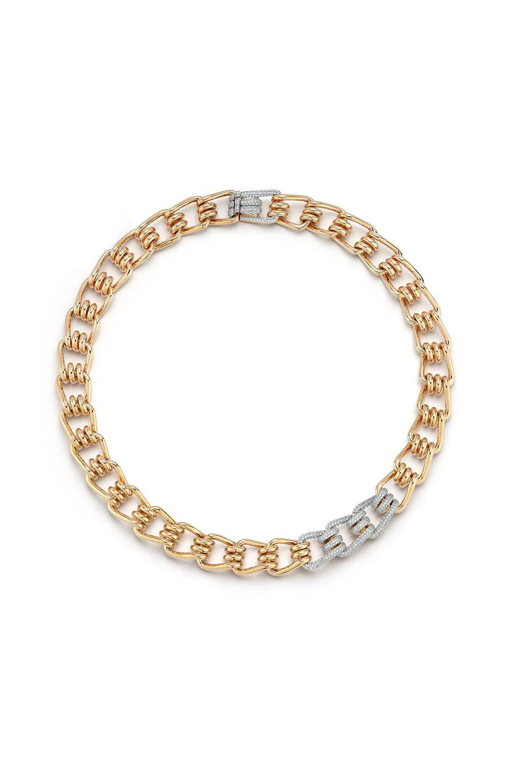 Huxley Diamond Coil Link Necklace