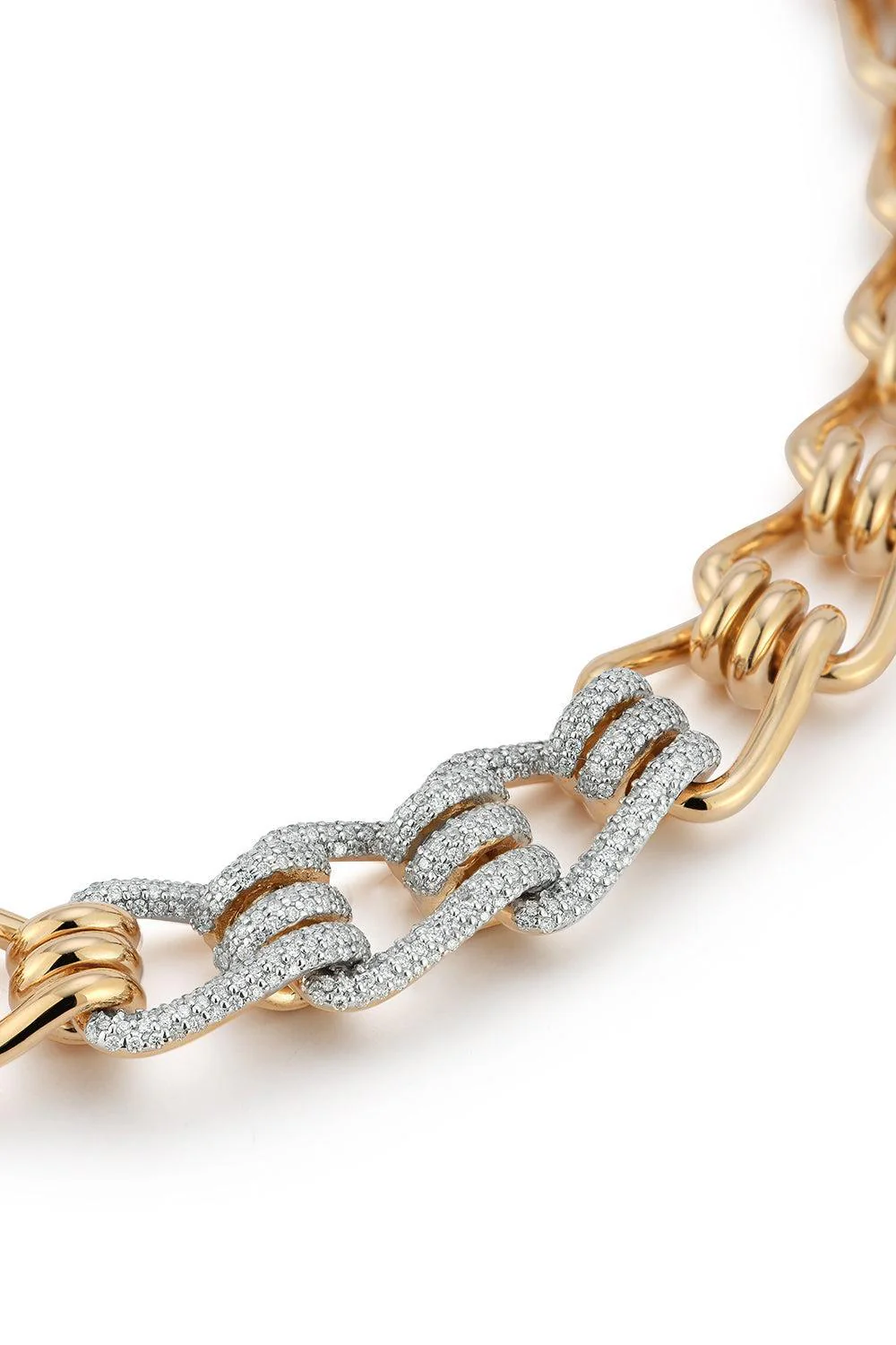 Huxley Diamond Coil Link Necklace - Image 4