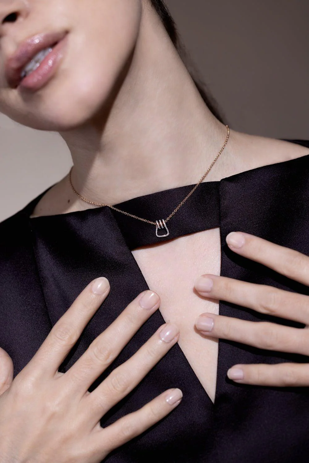 Huxley Diamond Coil Pendant Necklace - Image 2