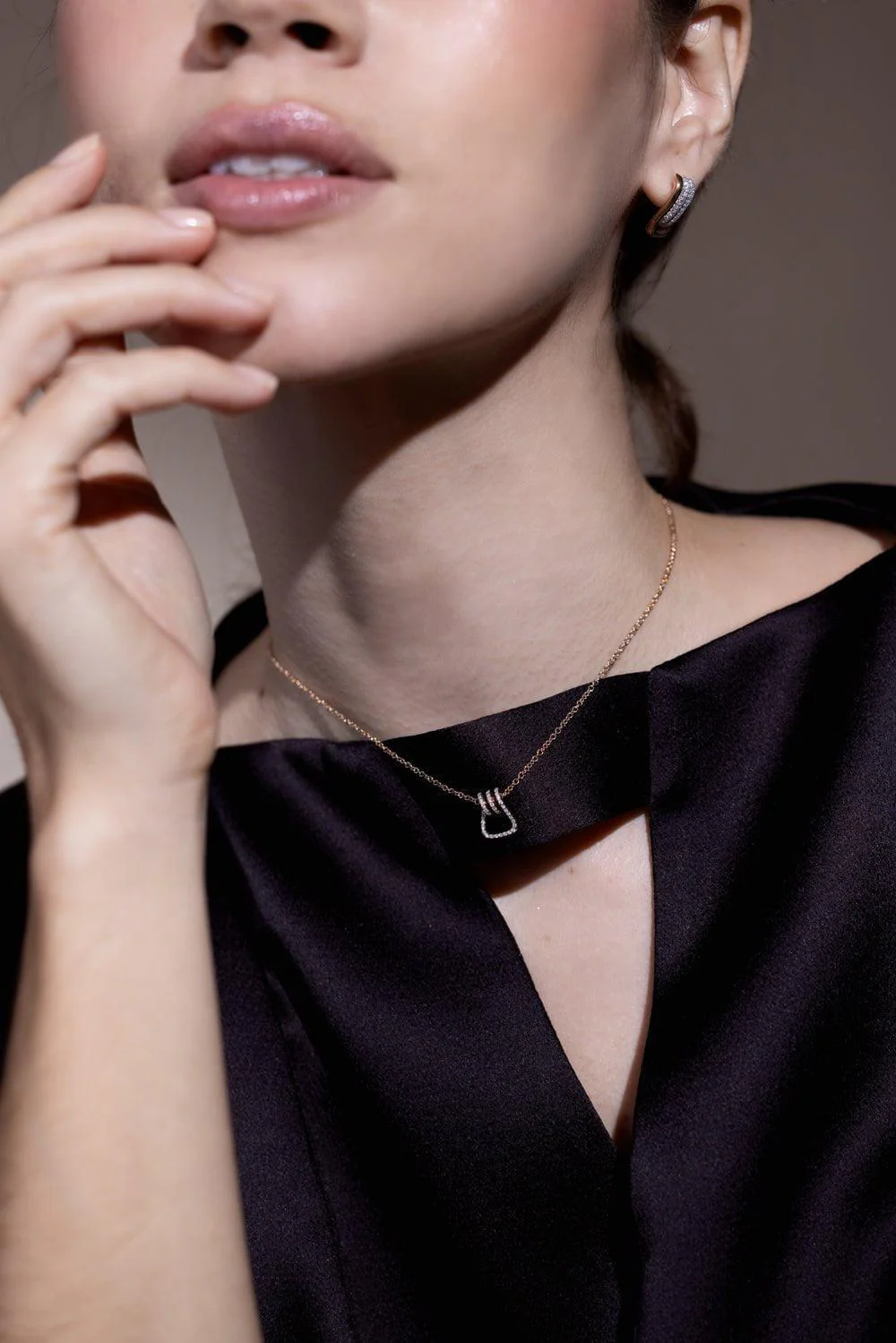 Huxley Diamond Coil Pendant Necklace - Image 3