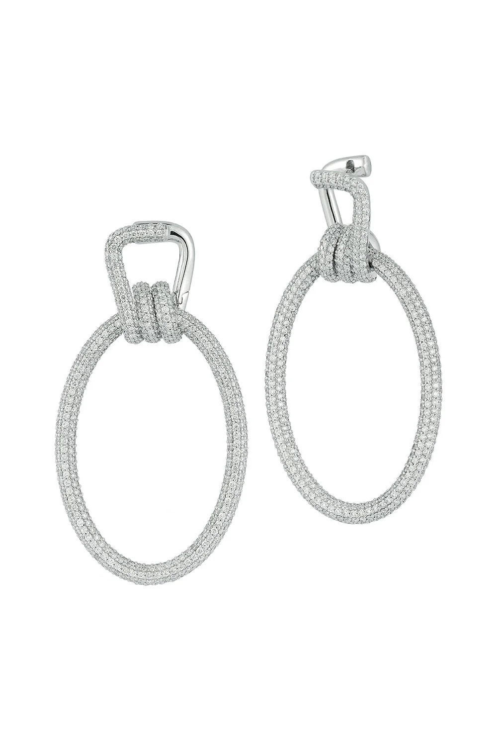 Huxley Elongated Coil Link Earrings - Image 4