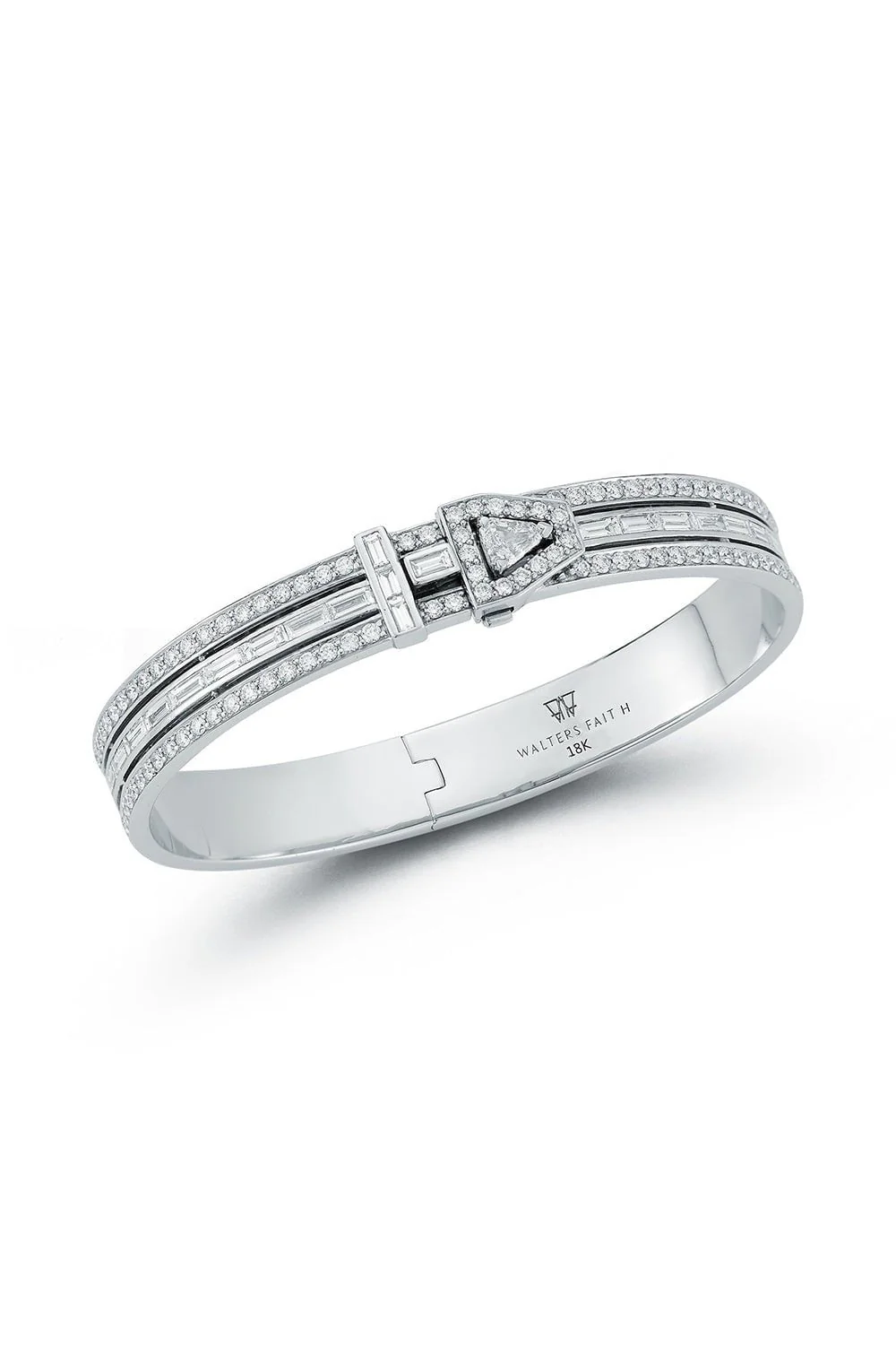 Keynes Diamond Buckle Bangle Bracelet