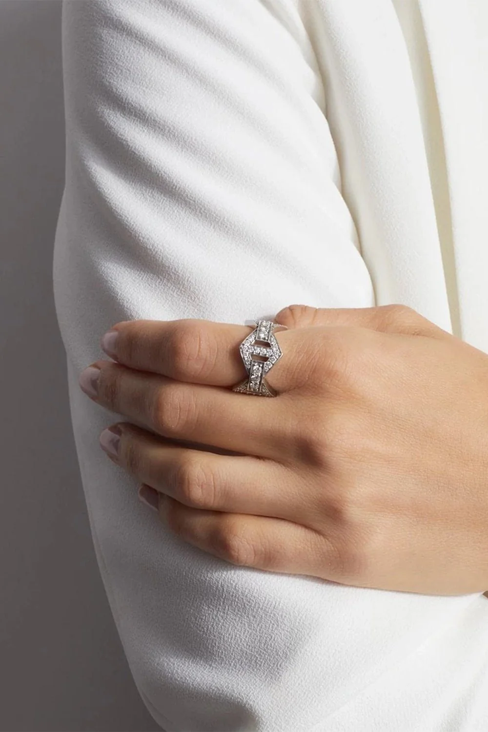Keynes Diamond Signature Hexagon Ring - Image 2