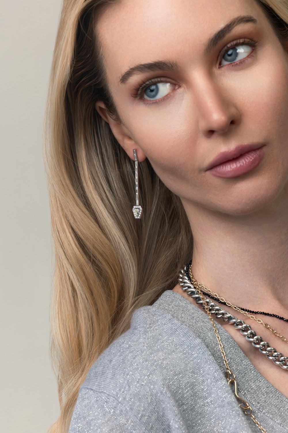 Keynes Shield Drop Earrings - Image 3