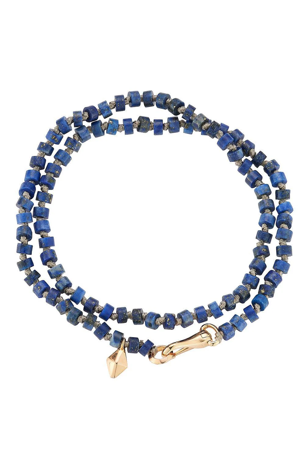 Lapis Beaded Wrap Bracelet - Rose Gold