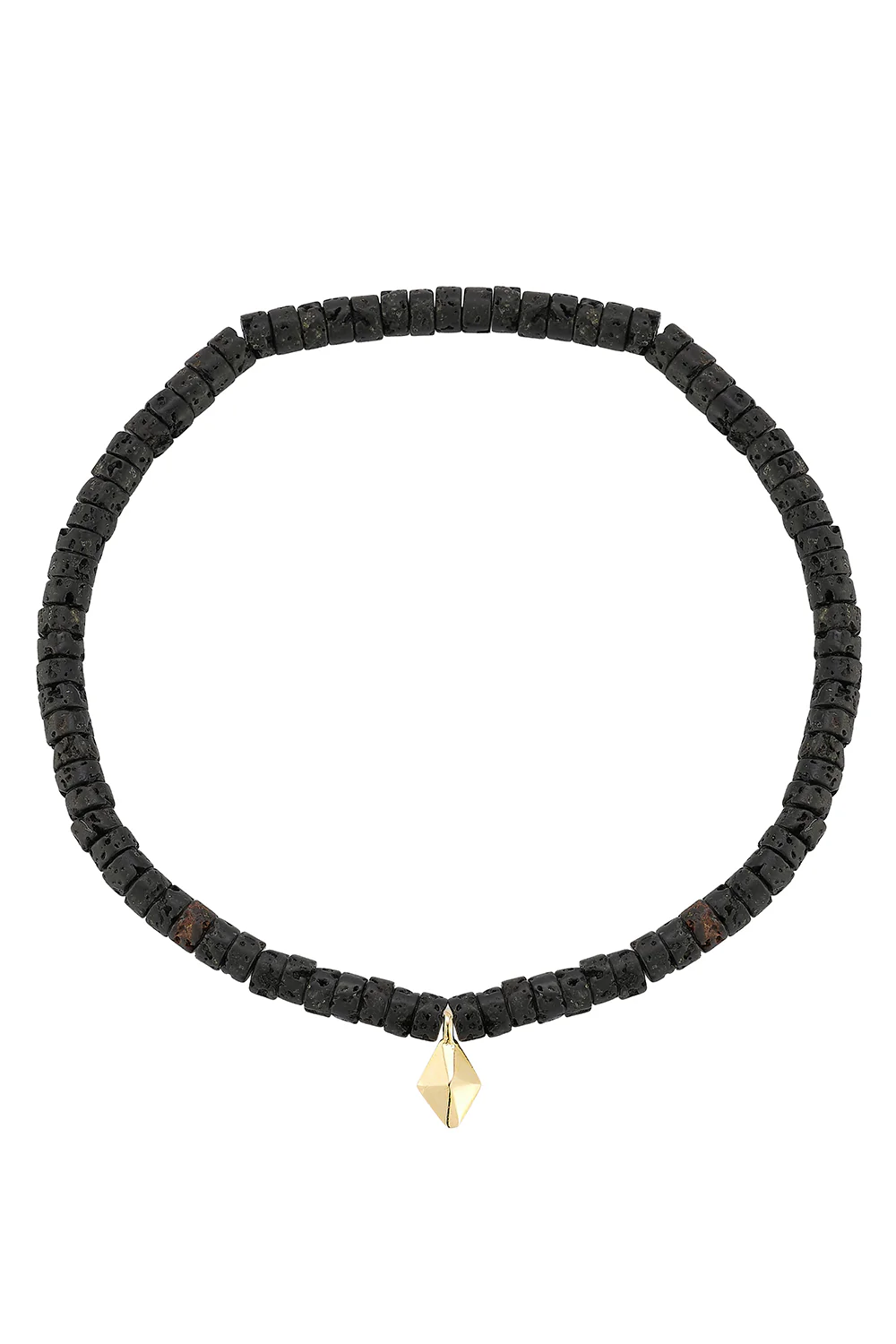 Lava Beaded Bracelet - Yellow Gold