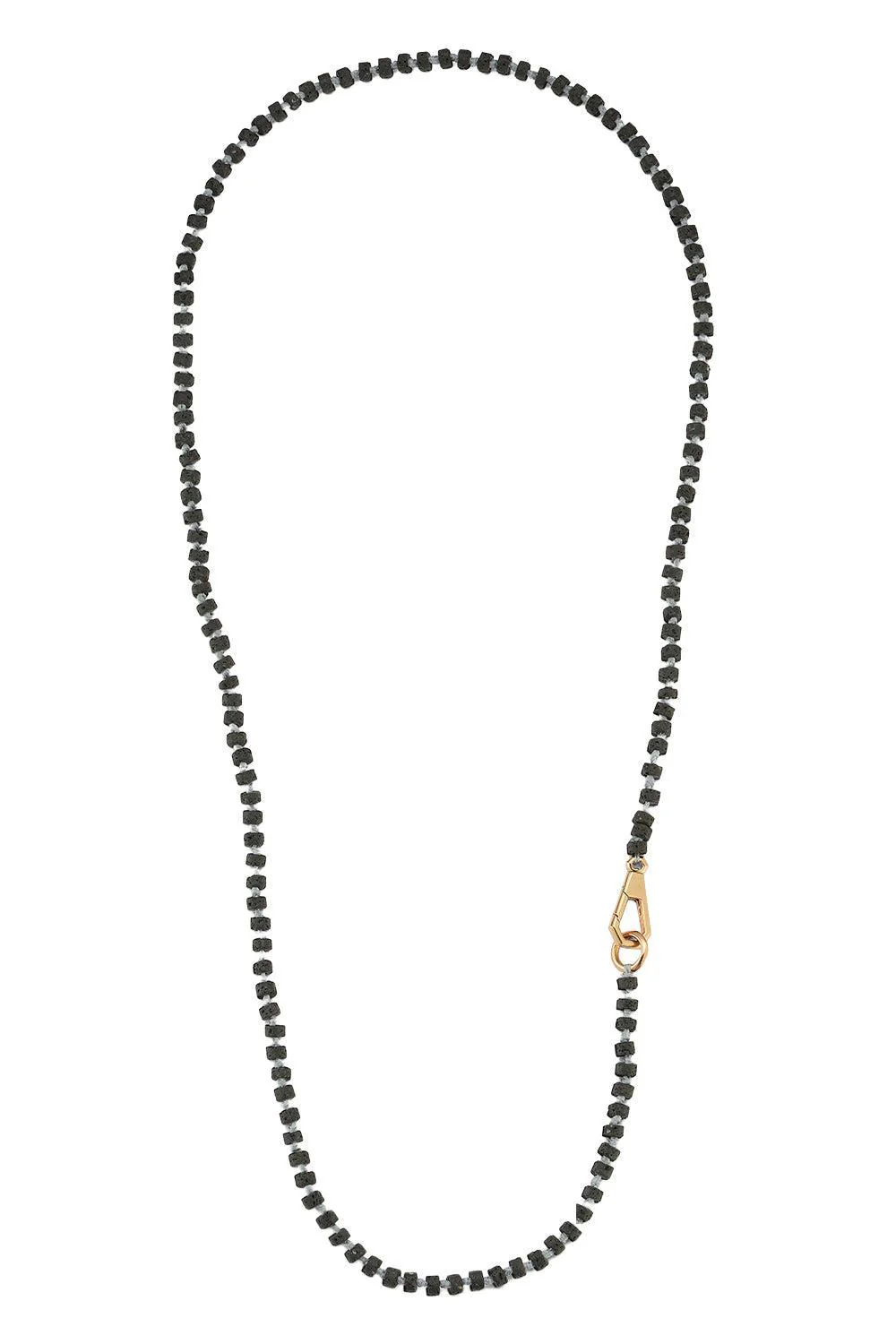 Lava Beaded Necklace - Rose Gold