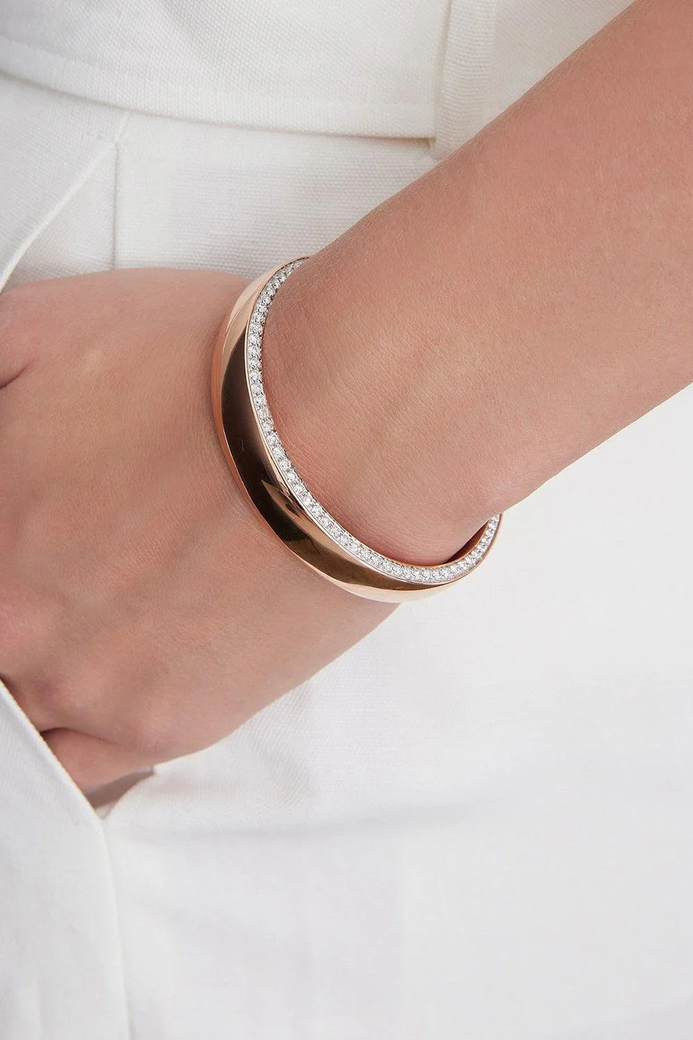 Lytton Diamond Edge Bangle Bracelet - Image 2