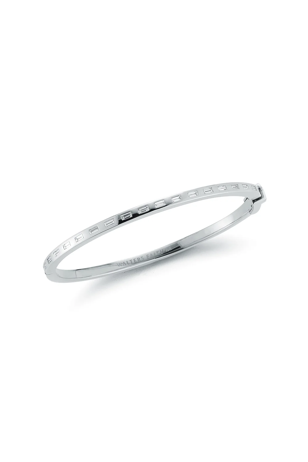 Ottoline Diamond Bangle Bracelet - White Gold