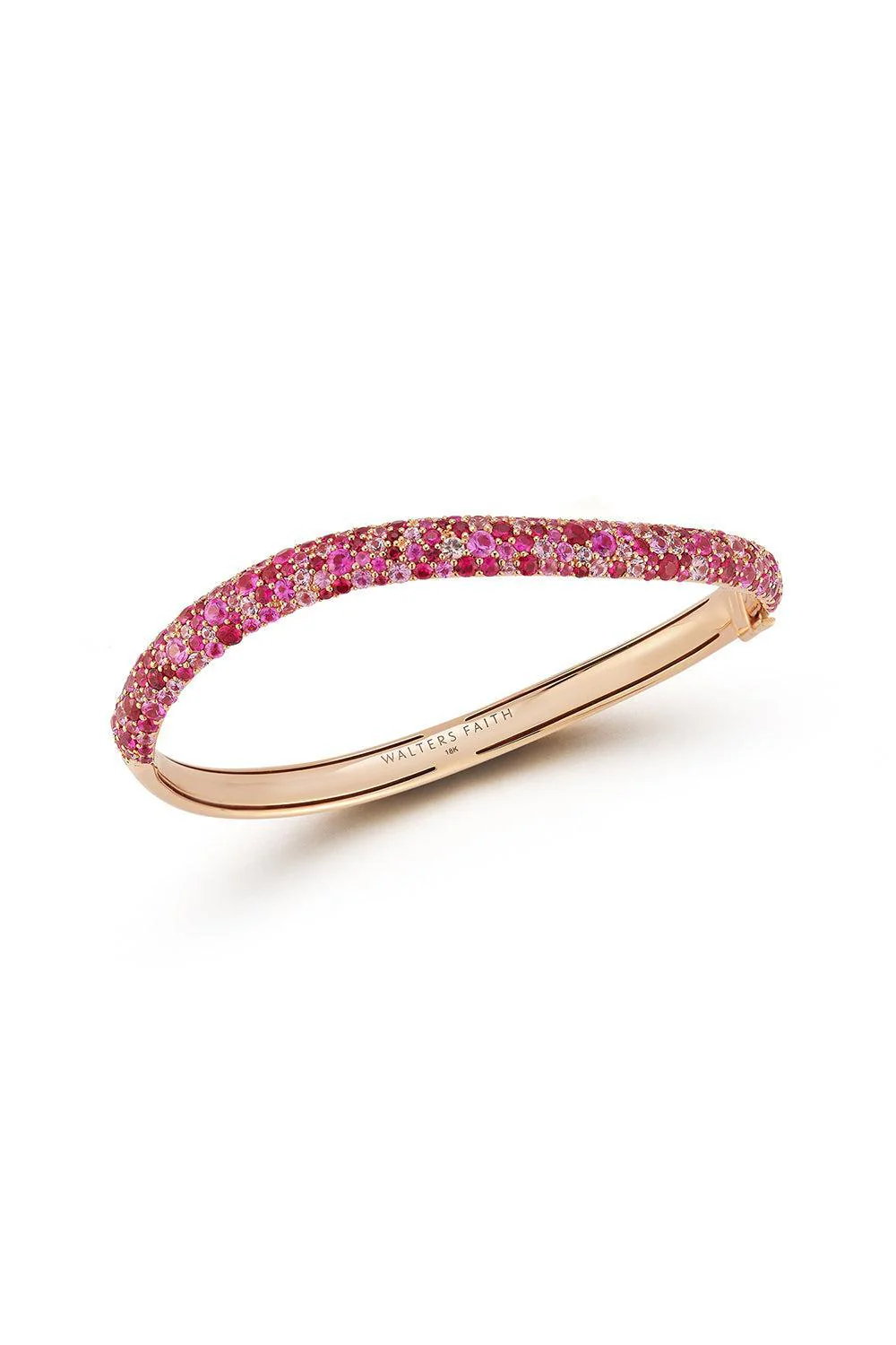 Pink Sapphire Julian Wave Bracelet - Rose Gold