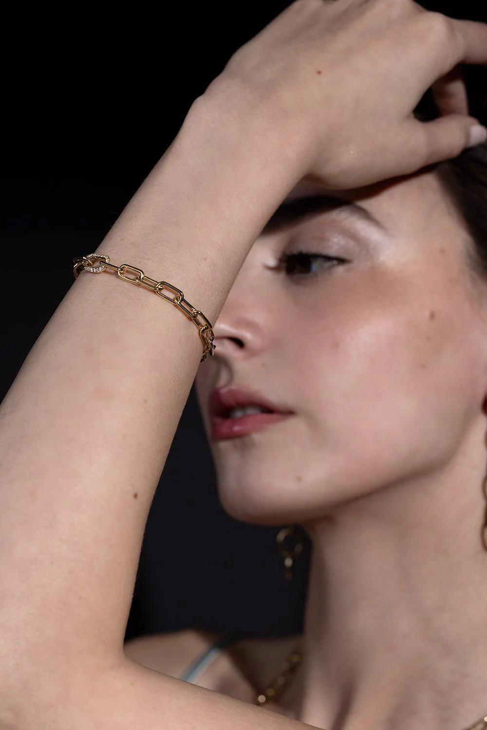 Saxon Chain Link Diamond Clasp Bracelet - Image 2