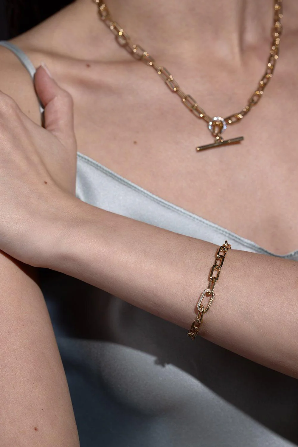 Saxon Chain Link Diamond Clasp Bracelet - Image 4