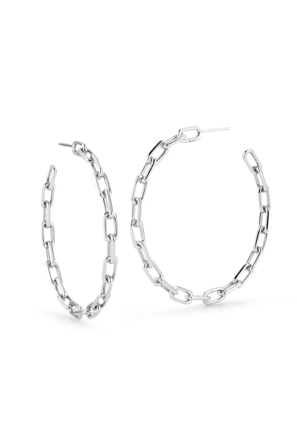 Saxon Chain Link Hoop Earrings