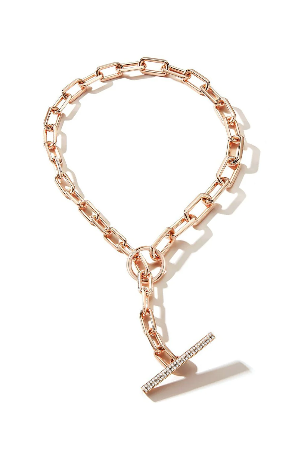Saxon Graduated Link Chain Toggle Necklace - Image 4
