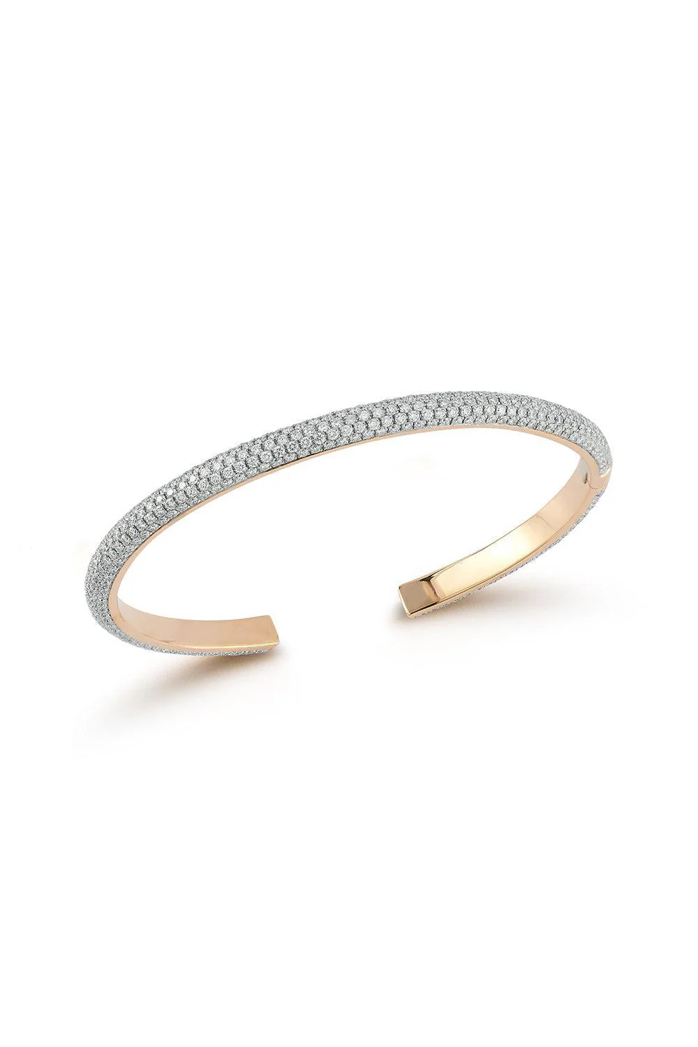 Thoby All Diamond Tubular Cuff Bracelet
