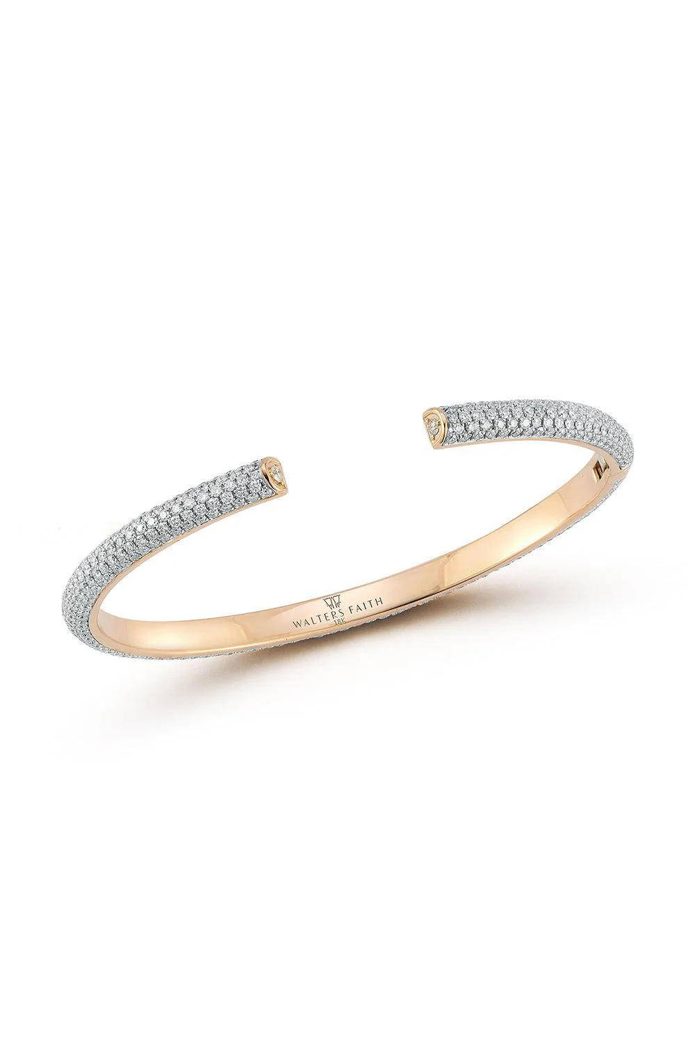 Thoby All Diamond Tubular Cuff Bracelet - Image 5