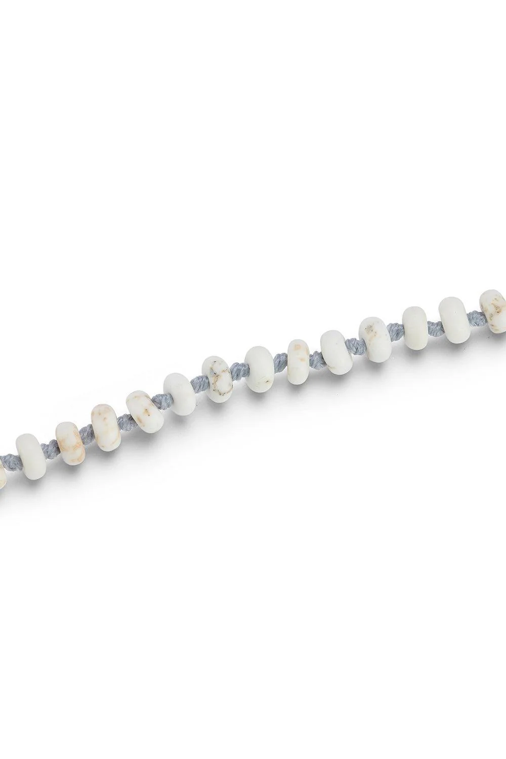 White Turquoise Beaded Necklace - Rose Gold - Image 2