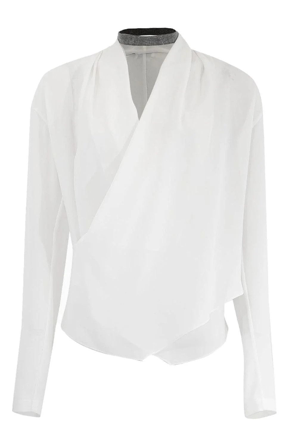Wrap Blouse With Monili Necklace