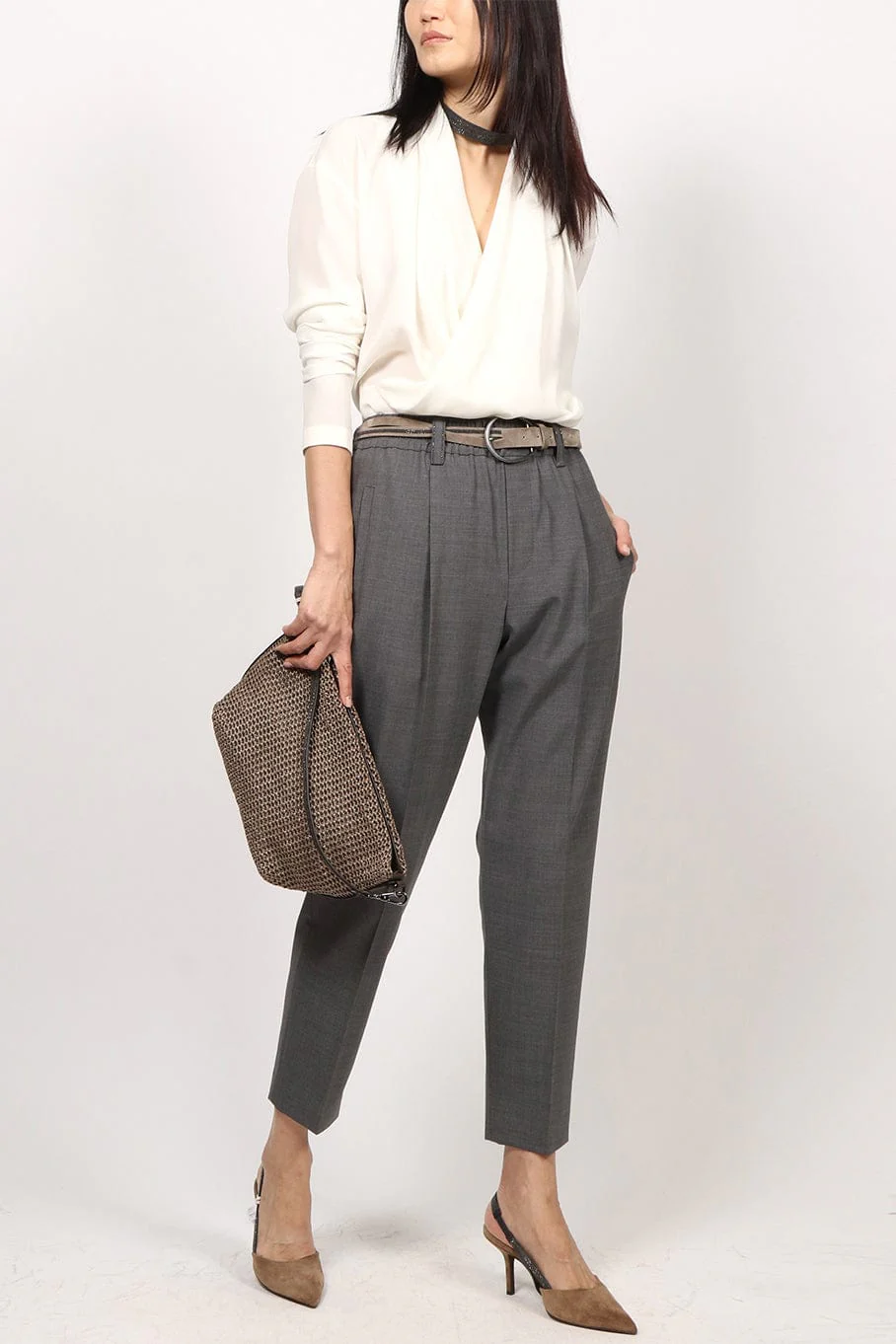 Wrap Blouse With Monili Necklace - Image 6