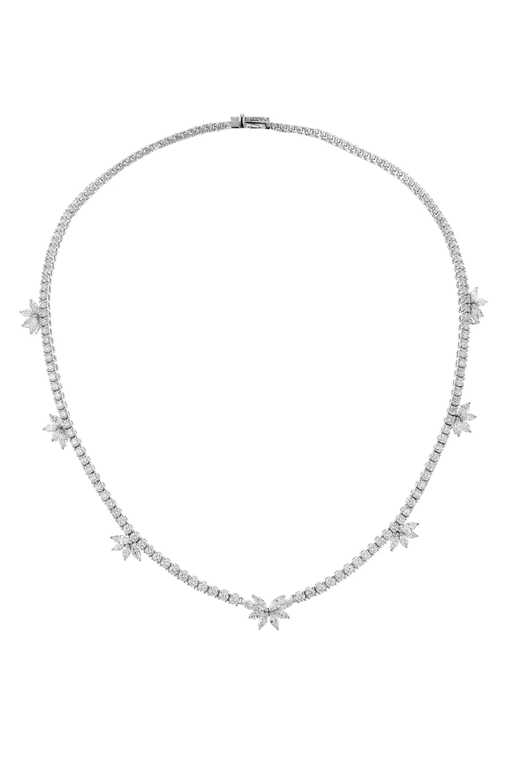 Diamond Marquise Cluster Necklace