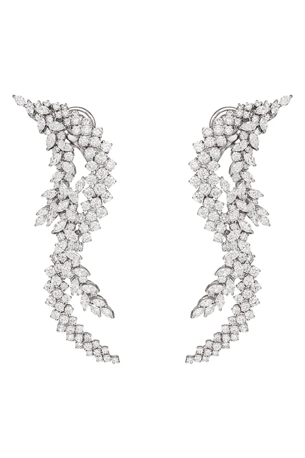 Diamond Marquise Round Y Couture Drop Earrings