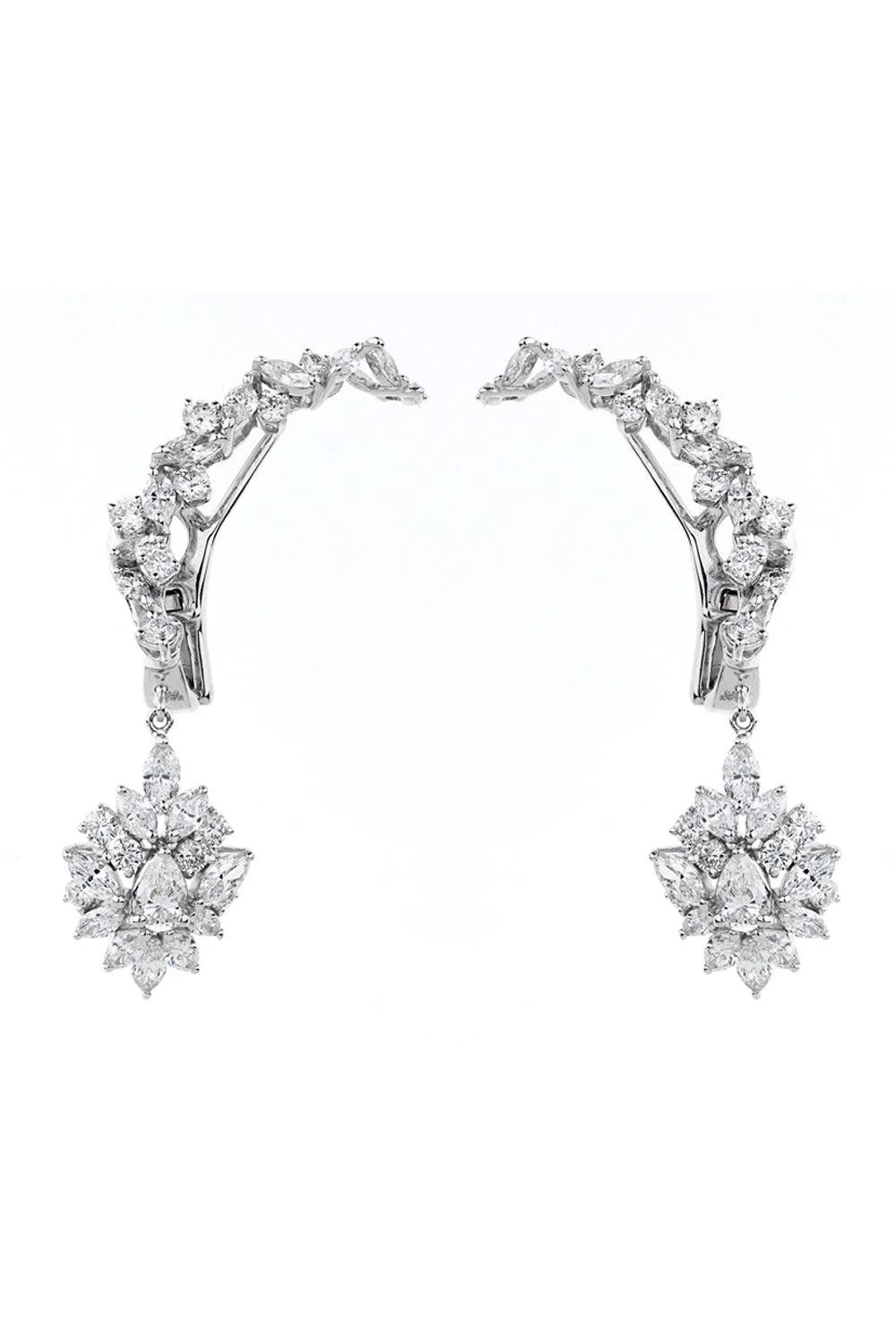 Diamond Crawler Y-Couture Drop Earrings