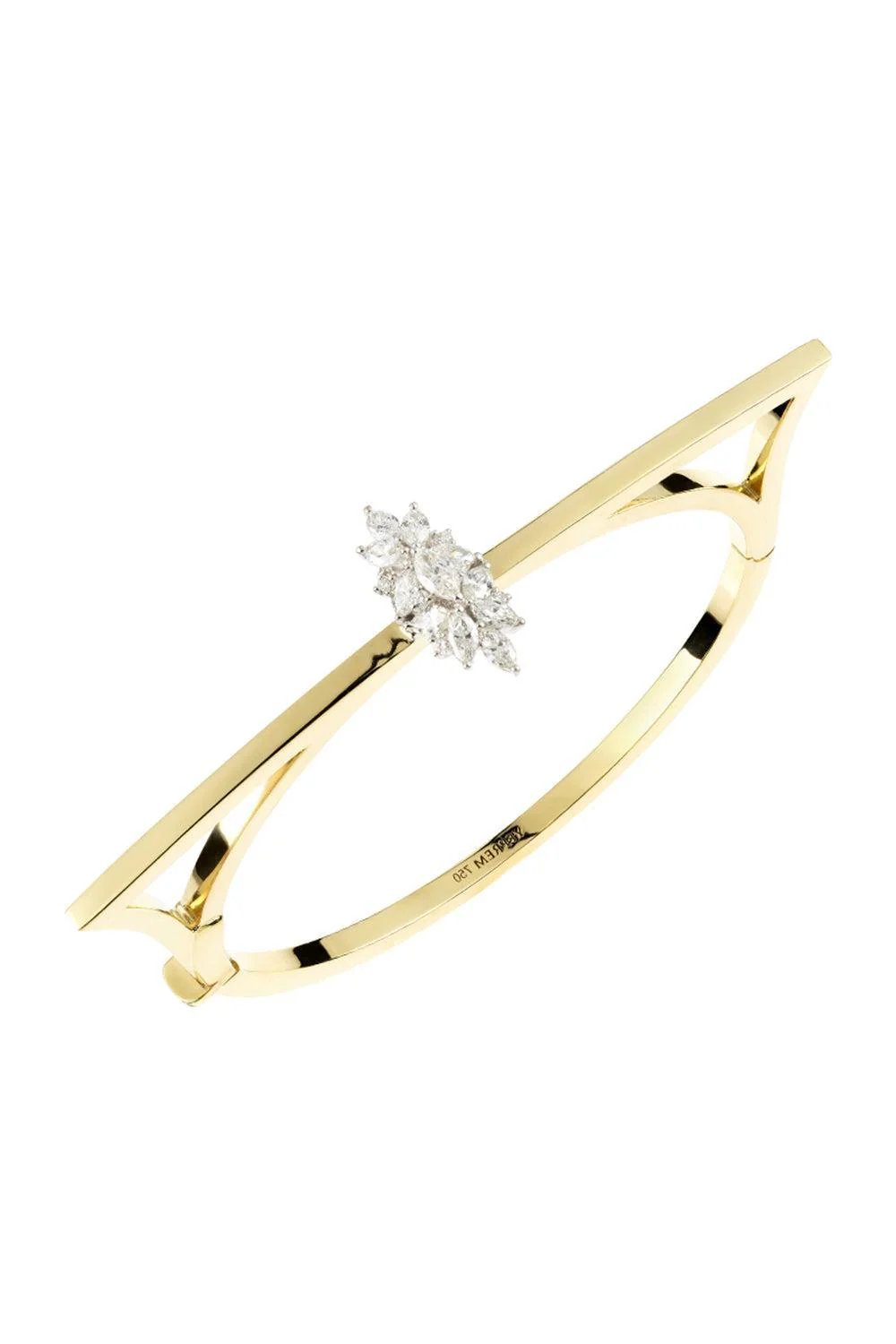 Diamond Golden Strada Bangle Bracelet