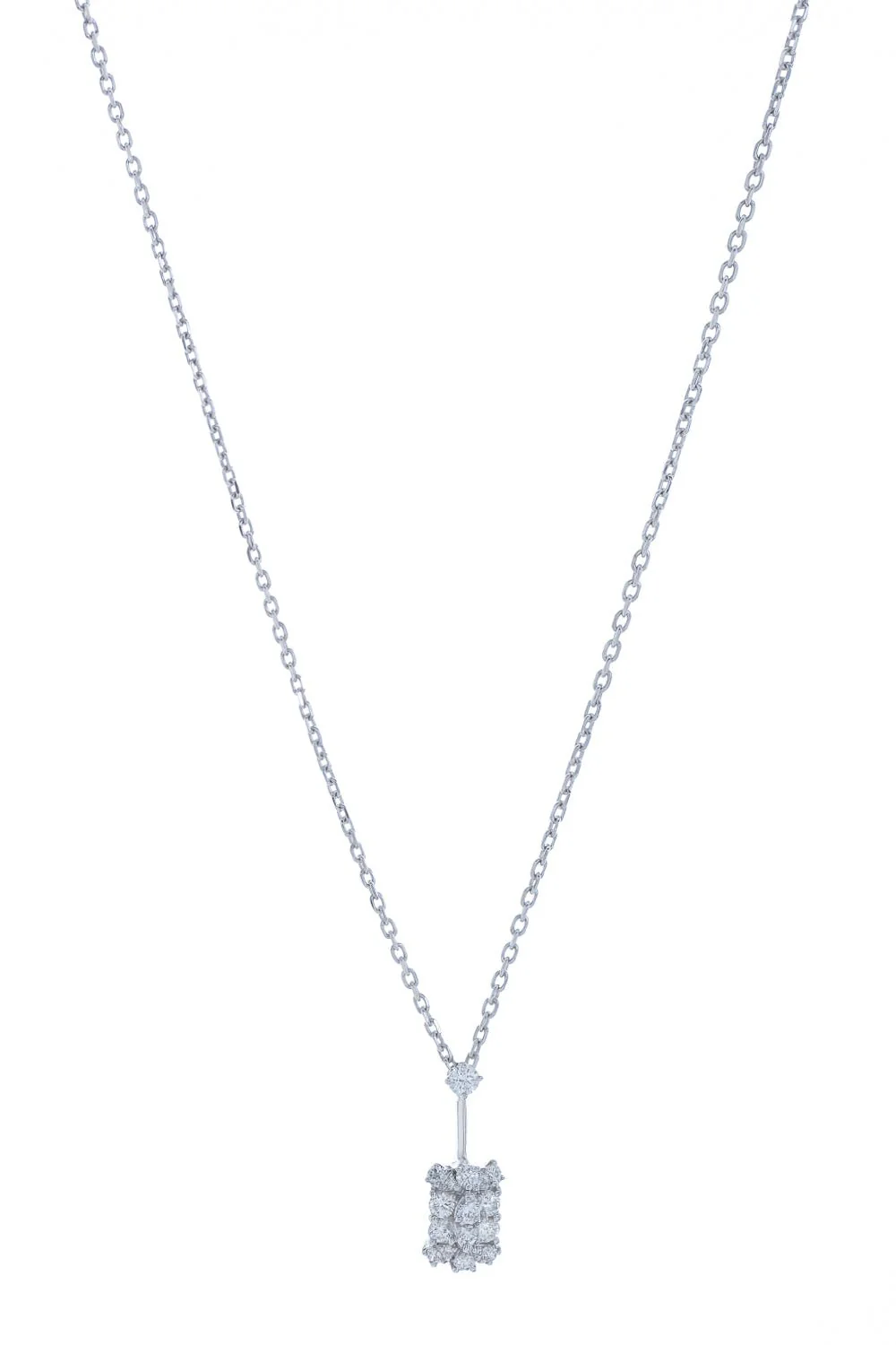 Diamond Knot Drop Pendant Necklace